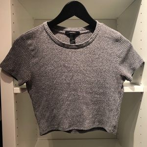 Forever 21 grey crop top